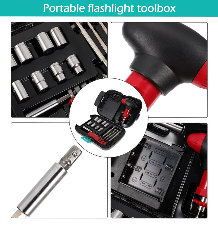 جعبه ابزار چراغ قوه دار BS TOOLS