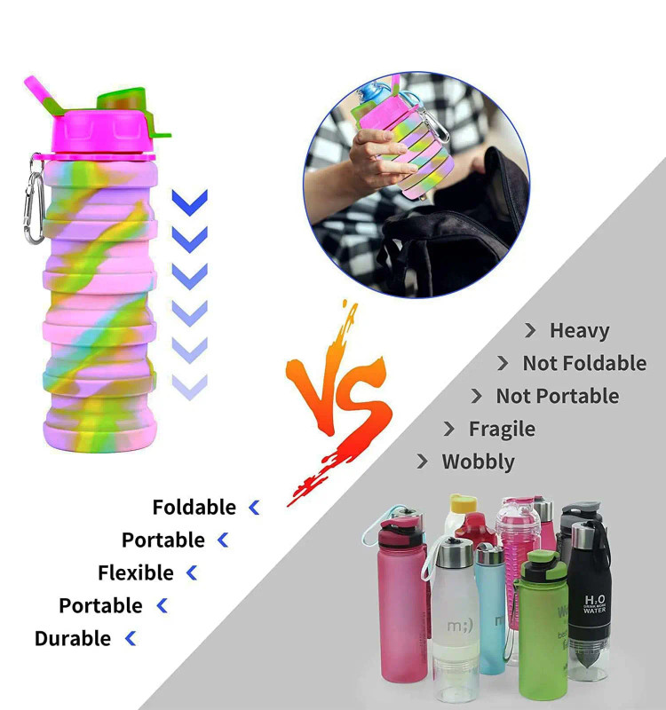 بطری سیلیکونی تاشو