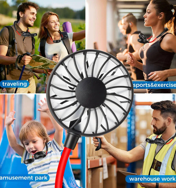 پنکه گردنی شارژی دارای LED
