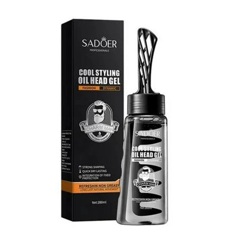 ژل مو تثبیت کننده و حالت دهنده ی مو آقایان حجم ۲۸۰ گرم COOL STYLING OIL HEAD GEL SADOER