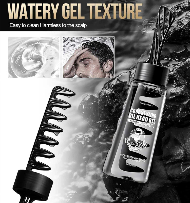 ژل مو تثبیت کننده و حالت دهنده ی مو آقایان حجم ۲۸۰ گرم COOL STYLING OIL HEAD GEL SADOER