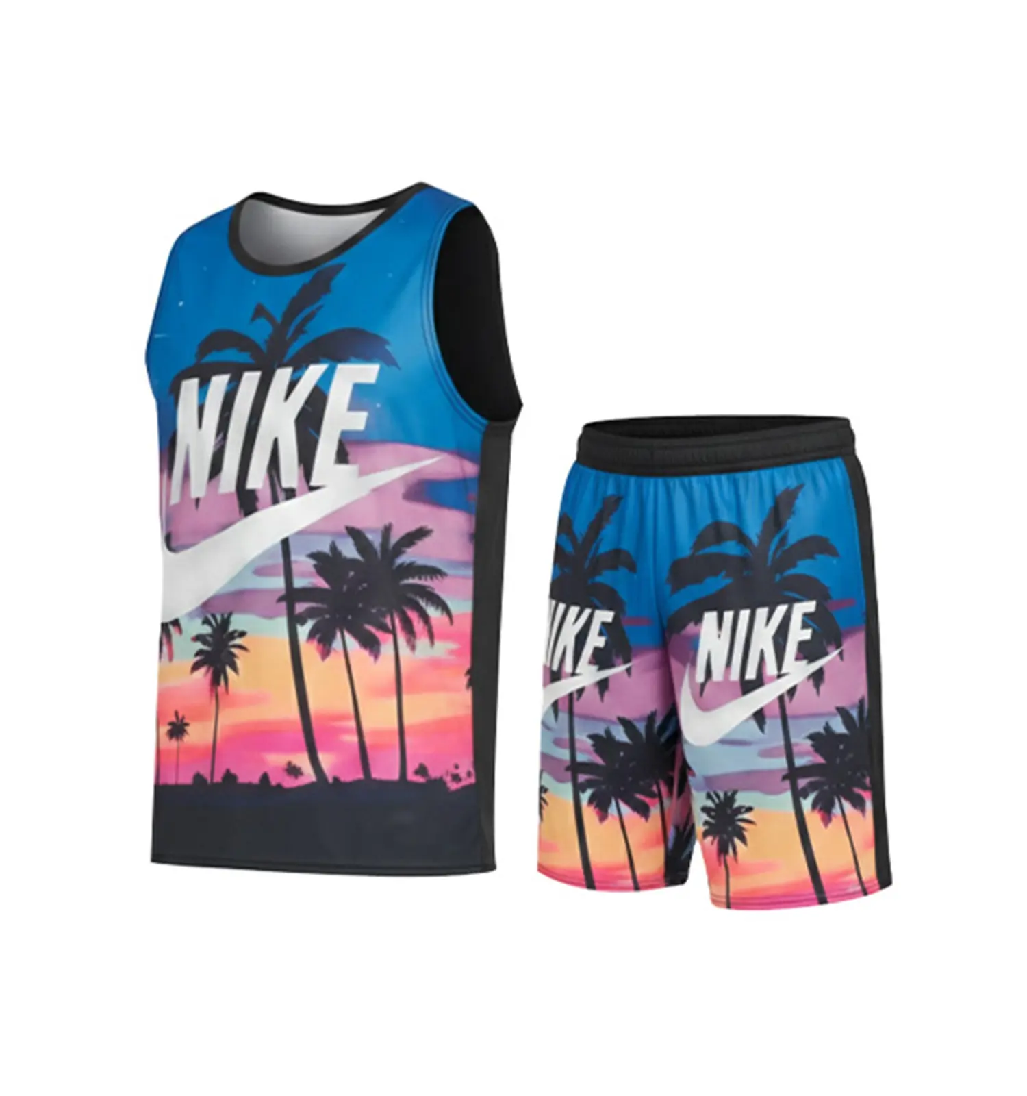 ست رکابی و شلوارک مردانه Nike یقه گرد